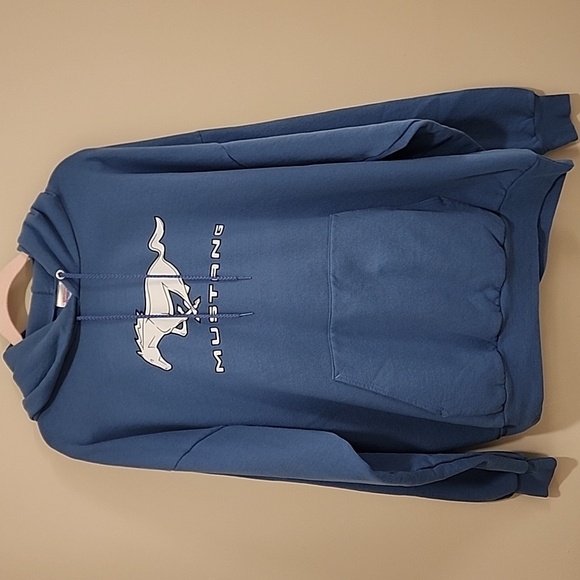 Ford Mustang Sweatshirt Hoodie Pony Emblem Racing Horse Drawstring Hood size 2XL - Picture 1 of 5